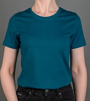 Футболка жіноча Однотонна 2300ж (Уп.4шт M-XXL), Смарагдовий