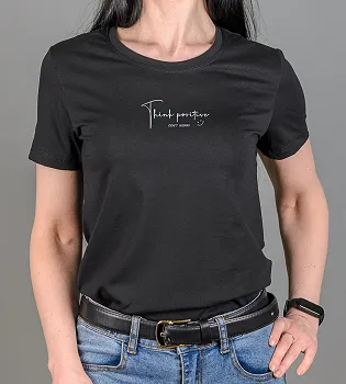 Футболка жіноча Think Positive 2314ж (Уп.4шт M-XXL), Чорний
