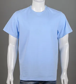 Футболка батал Однотонна 2300б (Уп.4шт 3XL,4XL), Блакитний