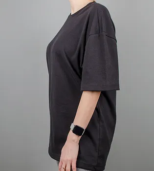 Футболка жіноча Оверсайз 3500ж (Уп.4шт M-XXL), Чорний