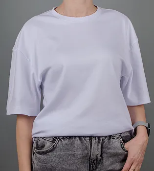 Футболка жіноча Оверсайз 3500ж (Уп.4шт M-XXL), Білий