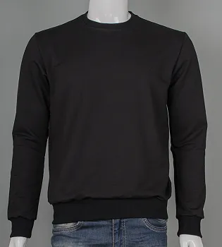 Світшот батал двонитка Однотонний 7300б (Уп.4шт 3XL,4XL), Чорний