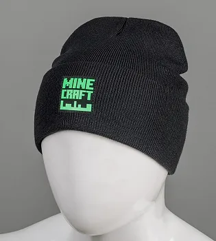 Шапка молодіжна "Ріжки" Mine Craft (m22), Чорний