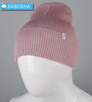 Бавовняна подвійна резинка з відворотом (С2325), Какао