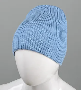 Базова шапка Резинка на ФЛІСІ (201030ф), Джинс світлий