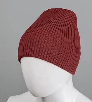 Базова шапка Резинка на ФЛІСІ (201030ф), Бордовий
