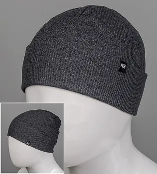 Шапка-носок трикотажна Рубчик без підкладки (18005), Антрацит