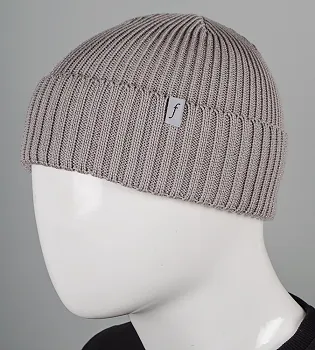 Бавовняна шапка резинка з відворотом (с2409), Світло-сірий