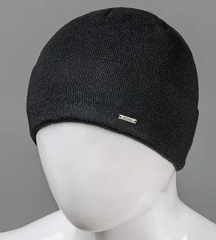 В'язана шапка з відворотом Nord (172912_бф), Чорний