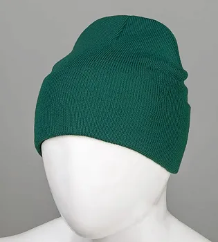 Базова шапка з відворотом на флісі (23206), Темно-зелений