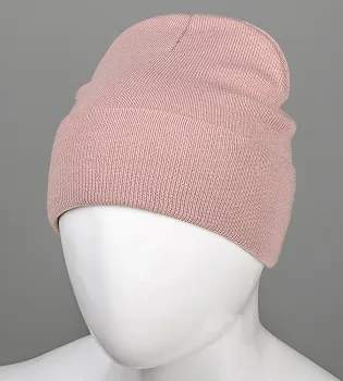 Базова подвійна шапка з відворотом (23205), Какао