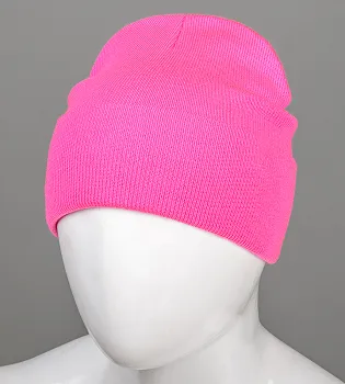 Базова подвійна шапка з відворотом (23205), Малиновий