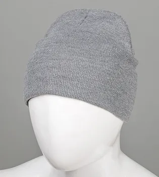 Базова подвійна шапка з відворотом (23205), Сірий