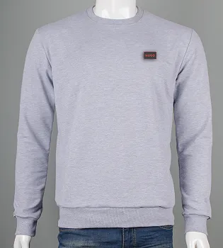 Світшот батал двонитка Hugo 7504б (Уп.4шт 3XL,4XL), Св.Сірий меланж