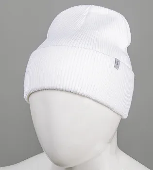 Кашемірова шапка з відворотом (С2305), Молочний