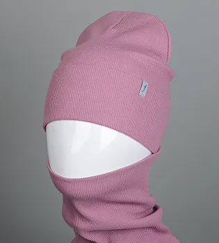 Трикотажний комплект Рубчик Шапка + Баф FERO (20222), Фреза