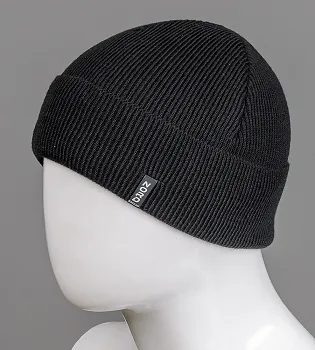 Шапка чоловіча з відворотом (С2007), Чорний