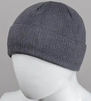 Шапка чоловіча з відворотом повний фліс (Ded22), Графіт