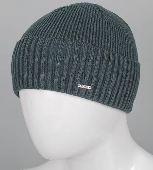 Шапка чоловіча з відворотом (240720), Графіт