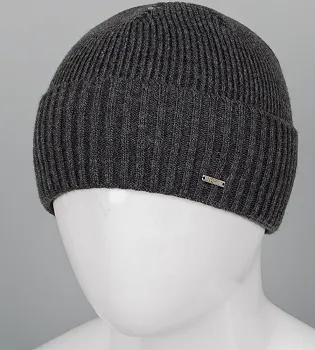 Шапка чоловіча з відворотом (240720), Антрацит