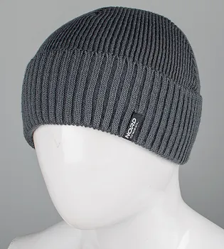 Шапка чоловіча з відворотом (С2321), Графіт