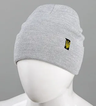 Подвійна з відворотом без підкладки Остін Тризуб, Св.Сірий меланж