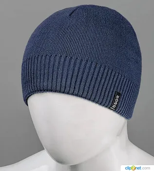 Шапка чоловіча 4-кл. без відвороту (С2213), Сіро-синій