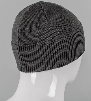 В'язана вовняна шапка без підкладки, з відворотом Nord (251254) , Антрацит