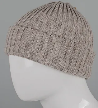Об'ємна шапка з відворотом "Резинка" (250756), Капучино