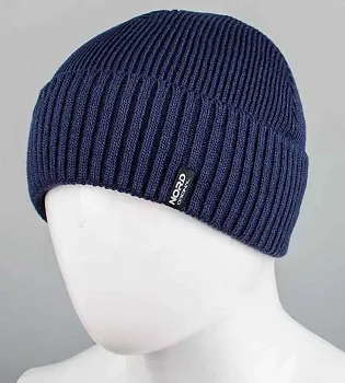 Шапка чоловіча з відворотом (С2321), Темно-синій