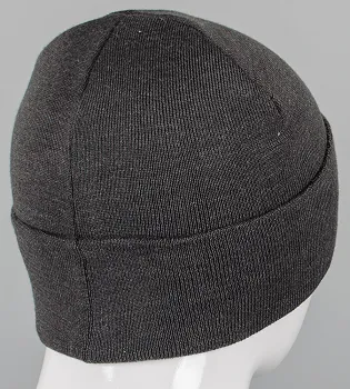 Подвійна чоловіча шапка з відворотом Nord, опт (251210) , Антрацит