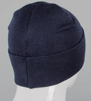 Подвійна чоловіча шапка з відворотом Nord, опт (251210) , Темно-синій