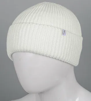 Безшовна шапка на флісі з відворотом (С2324), Молочний