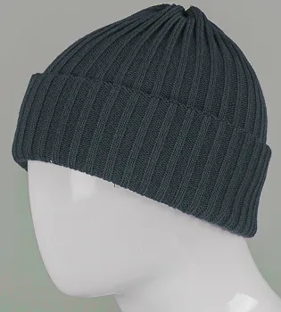 Об'ємна шапка з відворотом "Резинка" (250756), Графіт