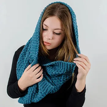 Снуд в'язаний "Ідрі", Смарагдовий