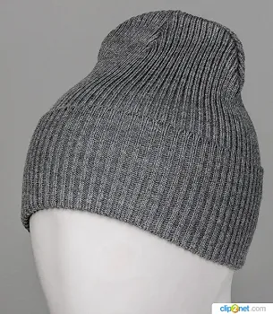 Базова шапка Резинка на ФЛІСІ (201030ф), Сірий