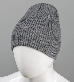 Базова шапка Резинка на ФЛІСІ (201030ф), Сірий