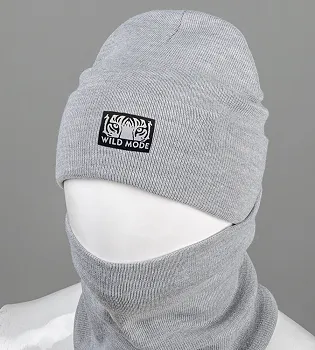 Комплект молодіжний Тигр-Фліс (22240) , Св.Сірий меланж