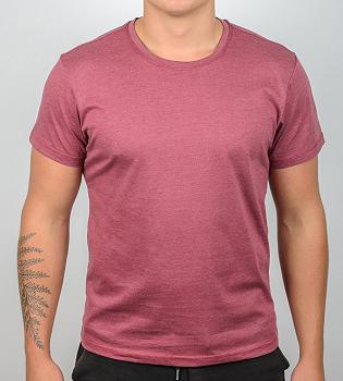 Футболка МЕЛАНЖ Однотонна 1300м (Уп.4шт M-XXL), Бордовий меланж