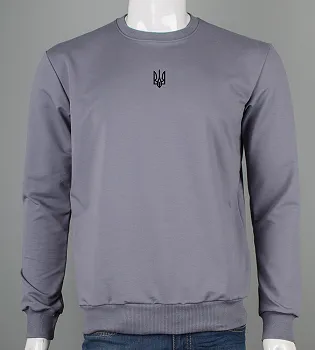 Світшот чоловічий Тризуб 7401с (Уп.4шт M-XXL), Сірий