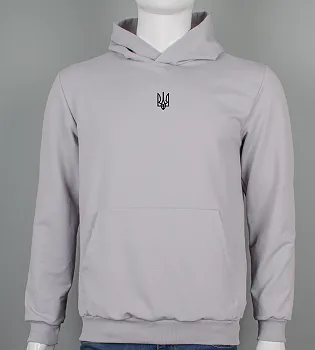 Худі двонитка Тризуб 9451с (Уп.4шт M-XXL), Світло-сірий