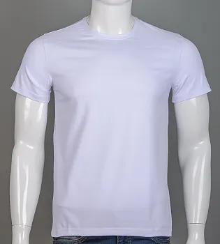 Футболка чоловіча Однотонна Білий 2300м,  (1шт), XL