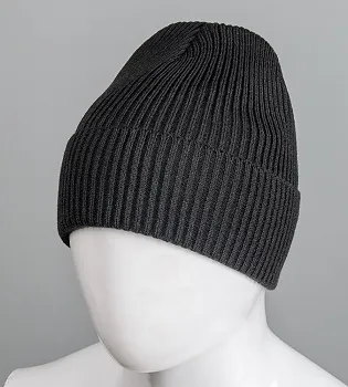 Базова шапка Резинка на ФЛІСІ (201030ф), Чорний