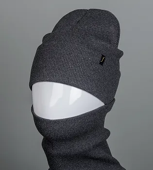 Трикотажний комплект Рубчик Шапка + Баф FERO (20222), Антрацит