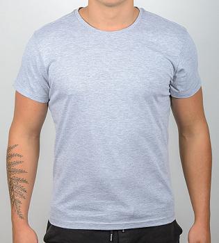 Футболка МЕЛАНЖ Однотонна 1300м (Уп.4шт M-XXL), Св.Сірий меланж