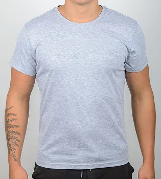 Футболка МЕЛАНЖ Однотонна 1300м (Уп.4шт M-XXL), Св.Сірий меланж