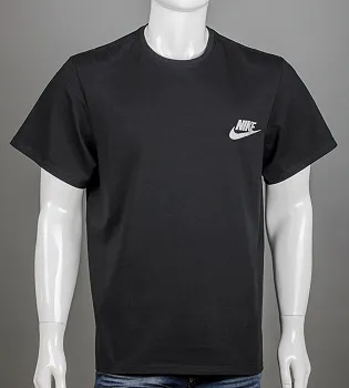 Футболка 100% Х/Б Nike 4109б (Уп.4шт 3XL,4XL), Чорний