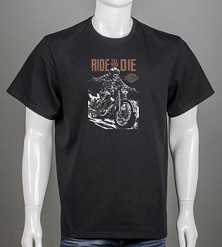 Футболка батал Ride till you die 2531б (Уп.4шт 3XL,4XL), Чорний