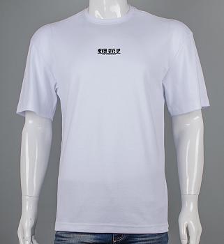 Футболка оверсайз Never Give Up 3422м (Уп.4шт M-XXL), Білий