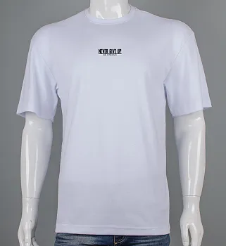 Футболка оверсайз Never Give Up 3422м (Уп.4шт M-XXL), Білий